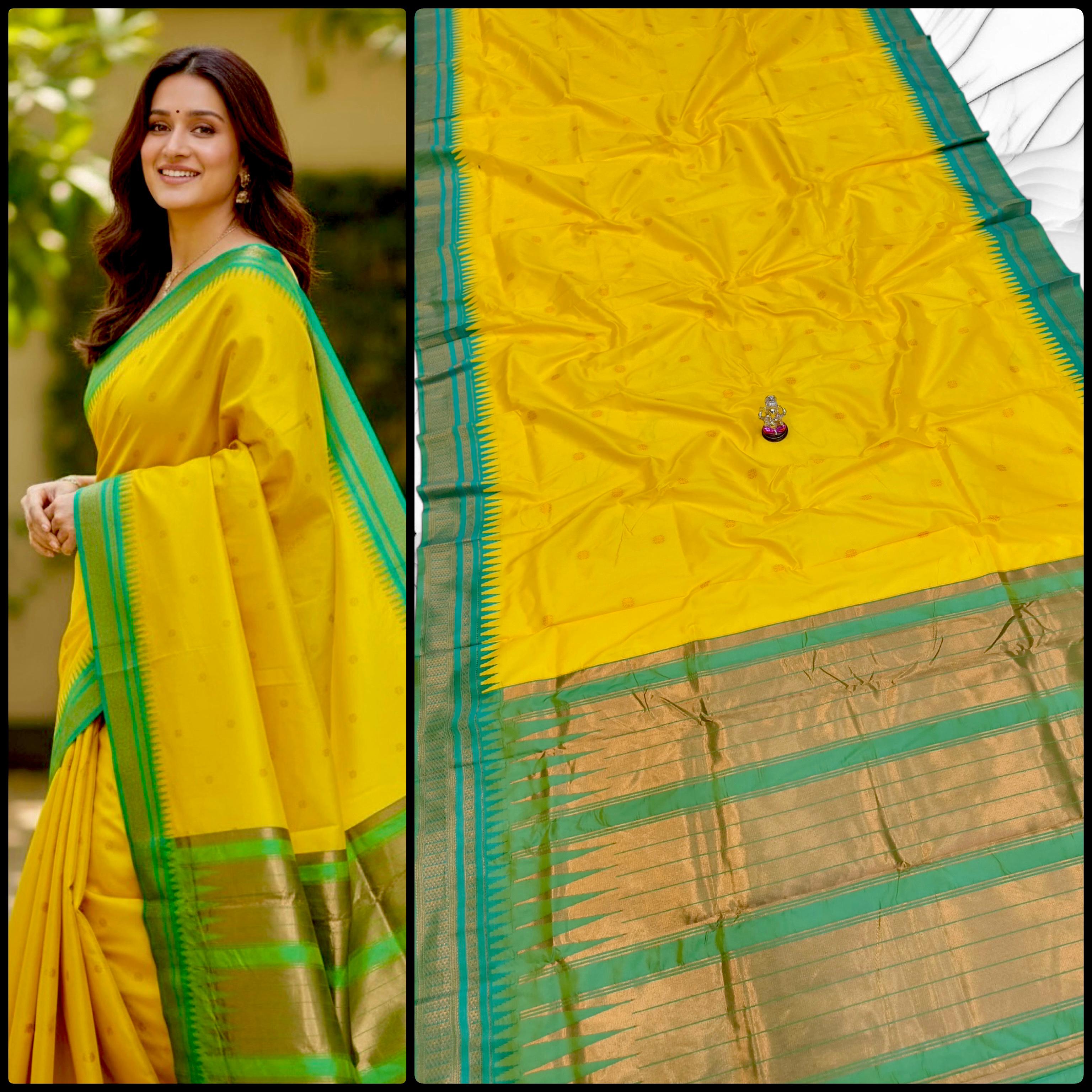 Half Silk Irkal Paithani – Grace in Every Drape