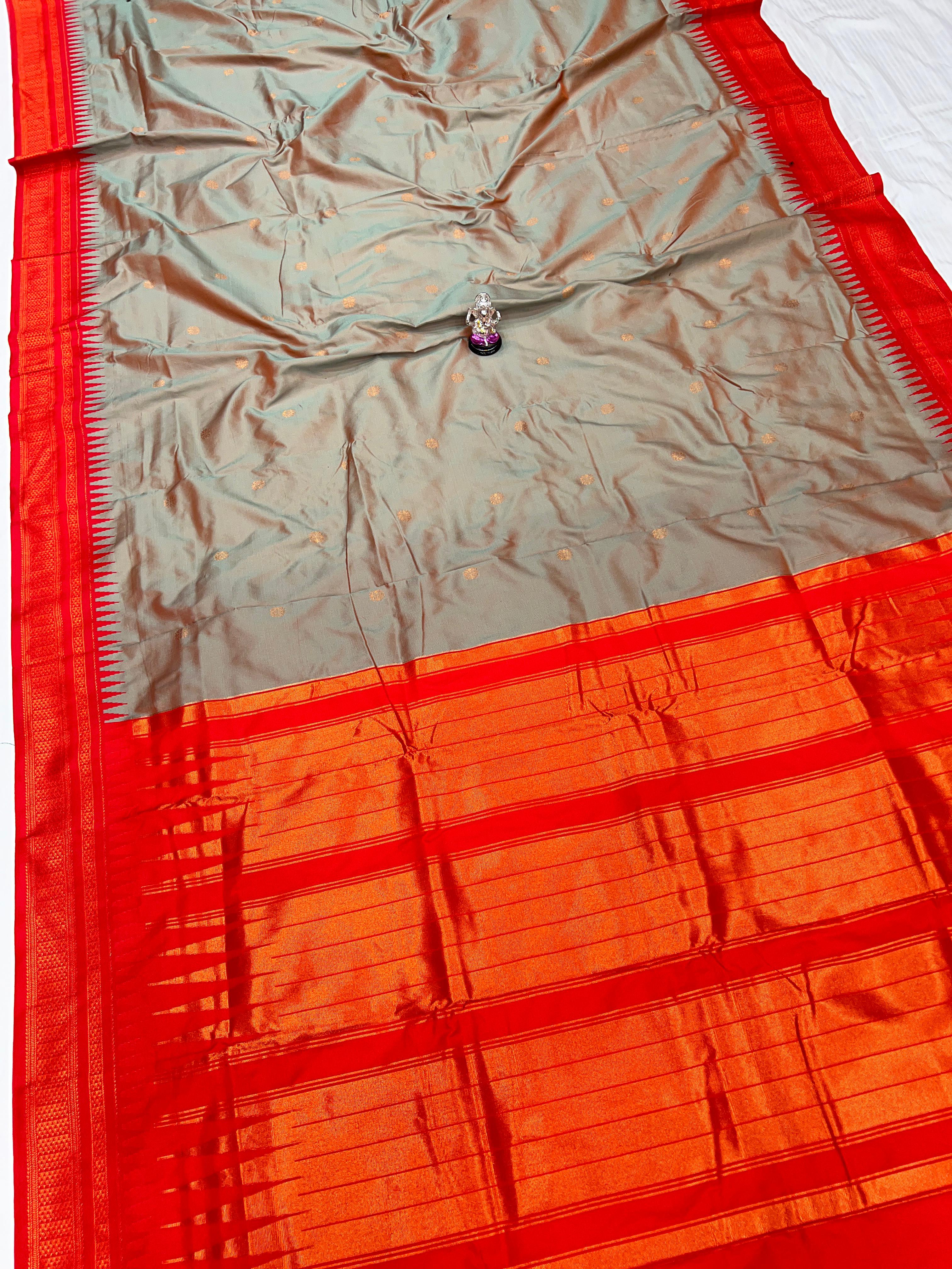 Half Silk Irkal Paithani – Grace in Every Drape