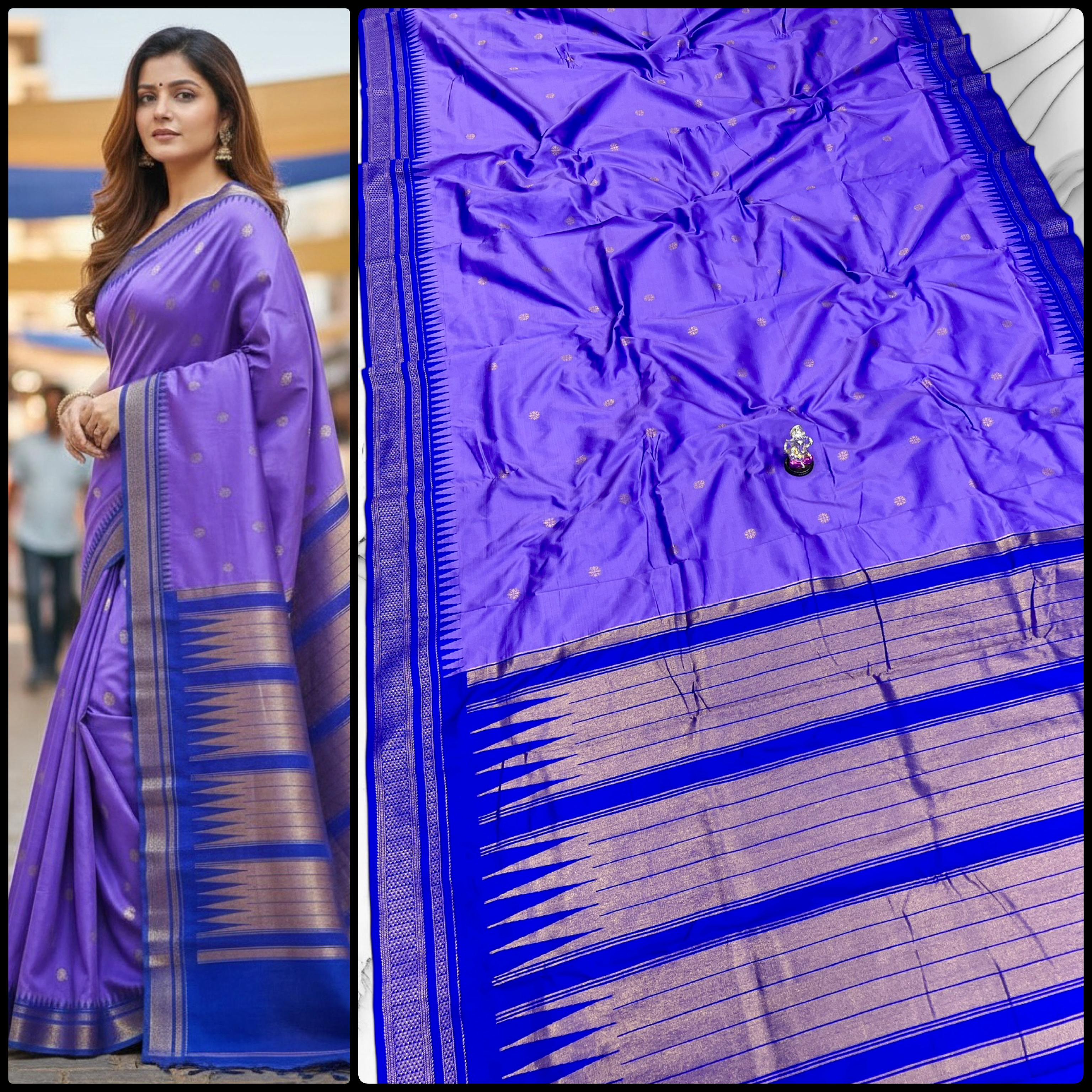 Half Silk Irkal Paithani – Grace in Every Drape