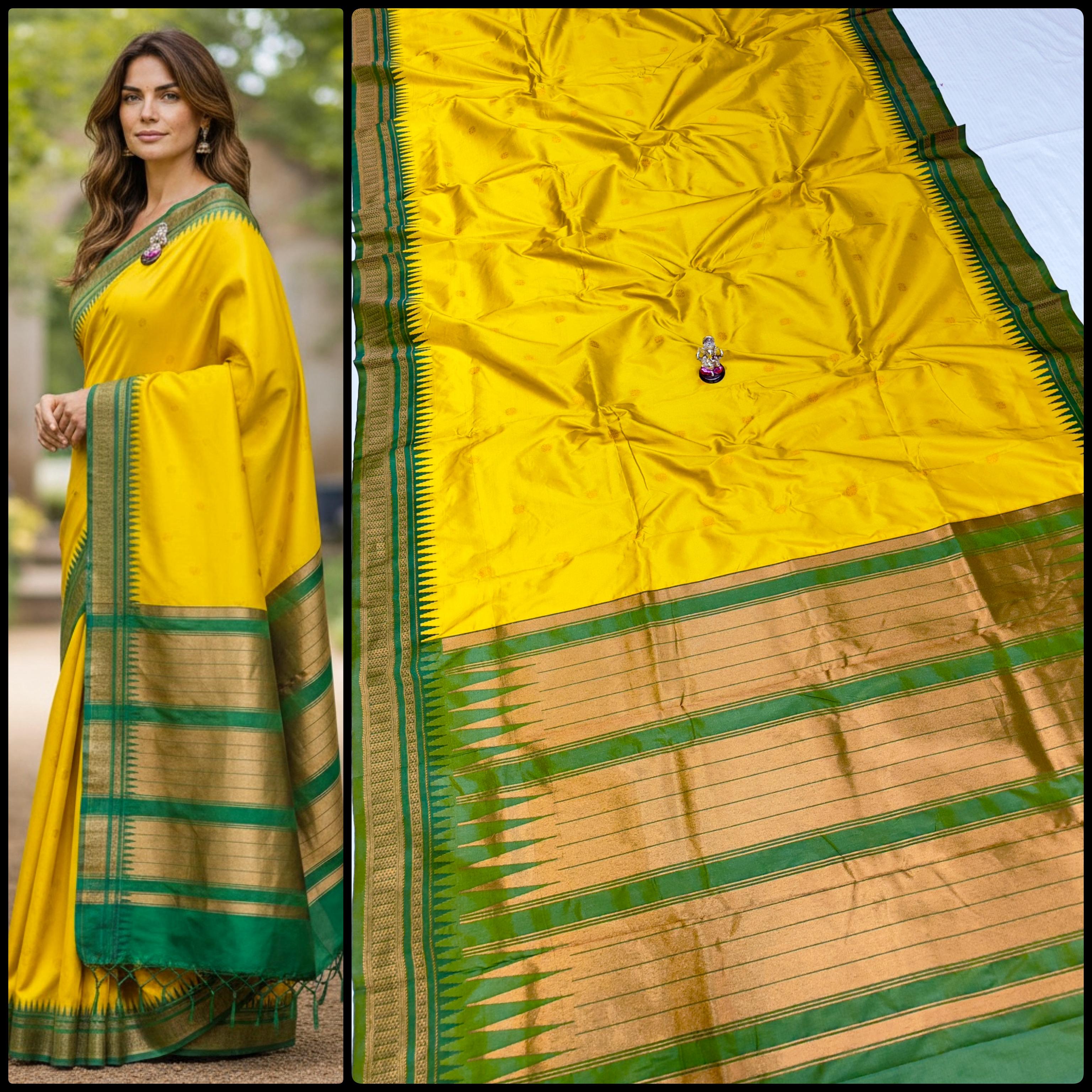 Half Silk Irkal Paithani – Elegant & Affordable
