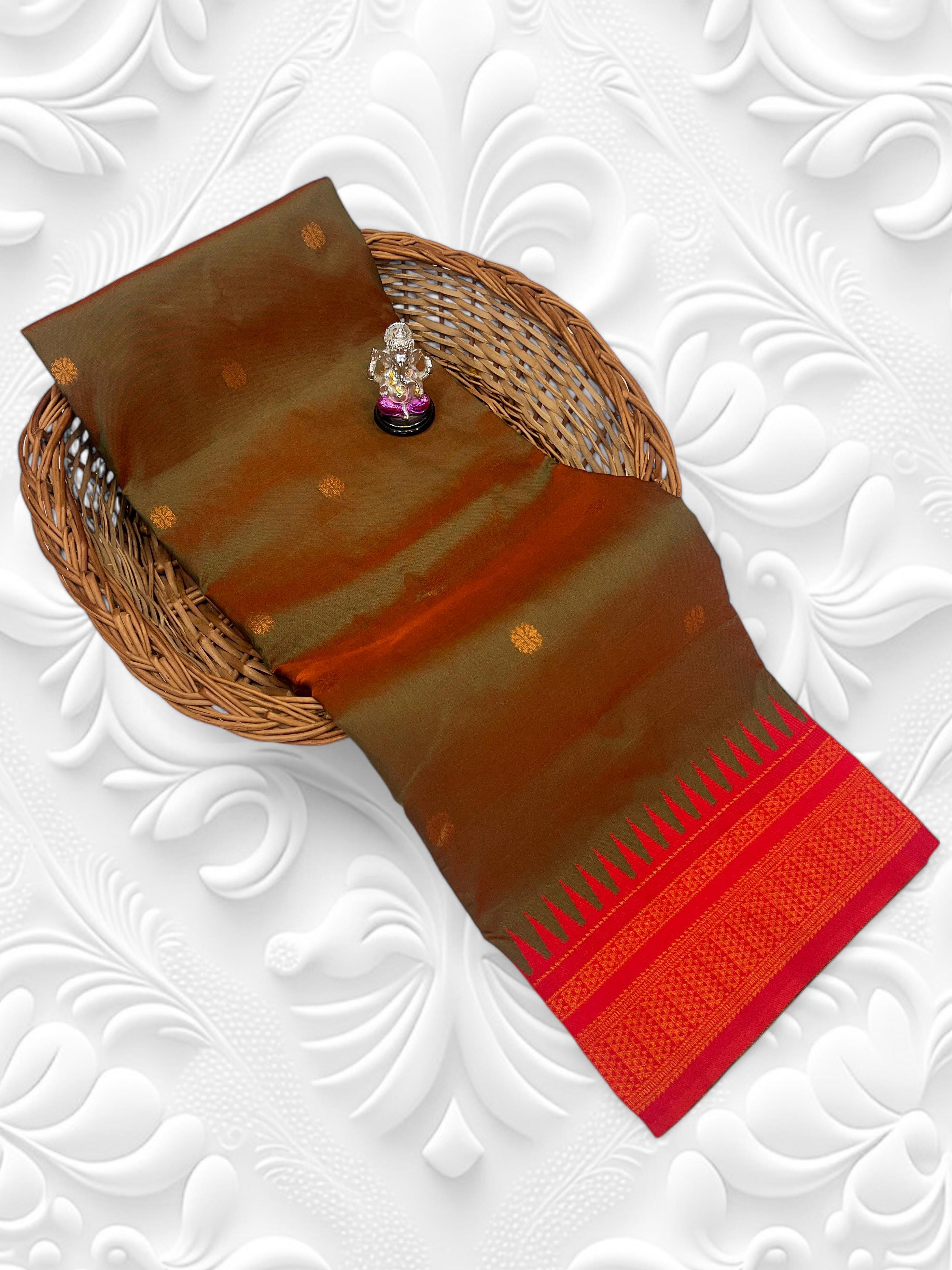 Half Silk Irkal Paithani – Grace in Every Drape