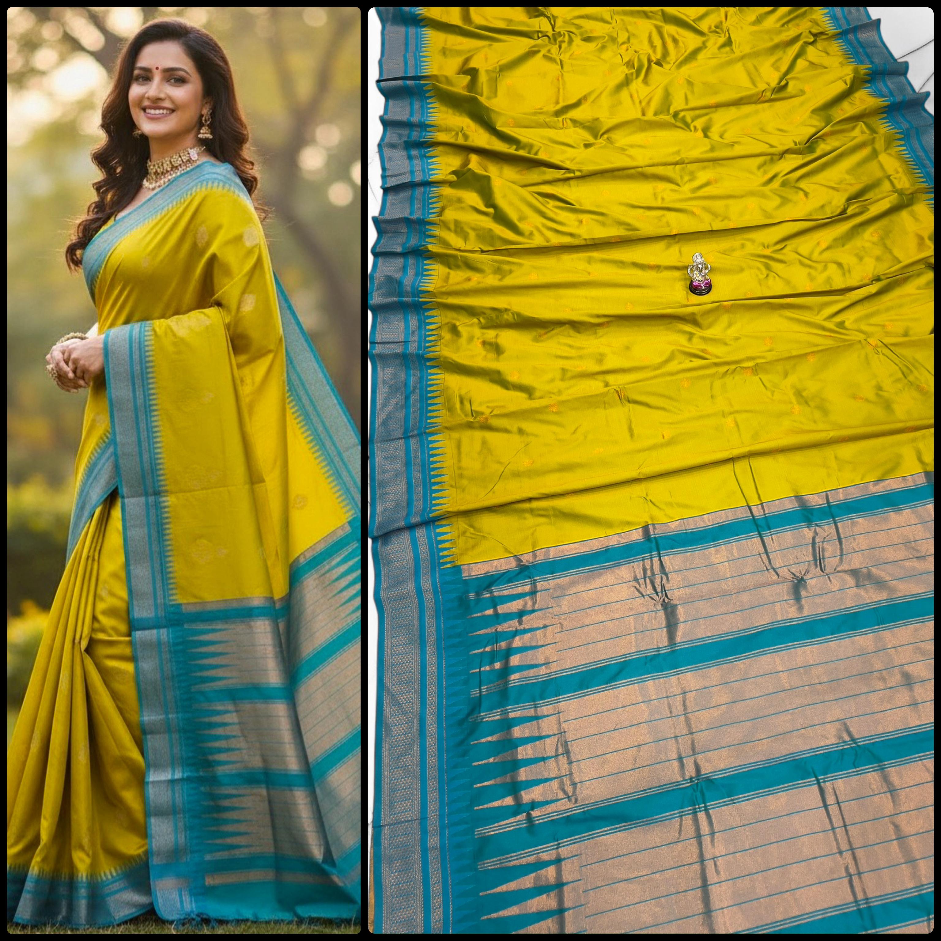 Half Silk Irkal Paithani – Grace in Every Drape