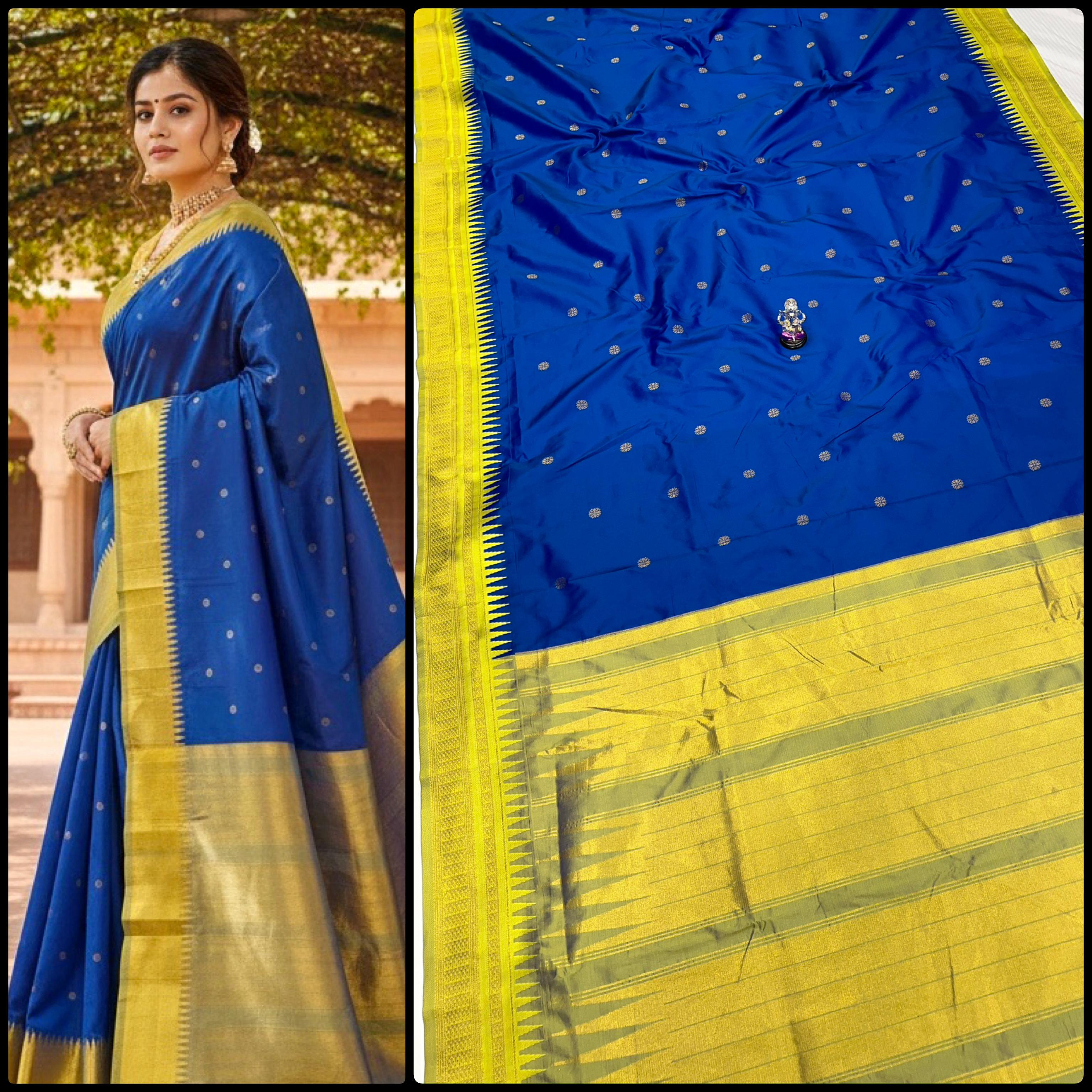 Half Silk Irkal Paithani – Grace in Every Drape