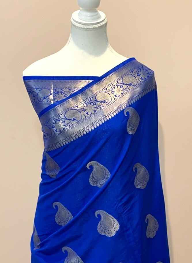 Royal Banarasi Katan Silk Saree with Elegant Kairi Boota Weave