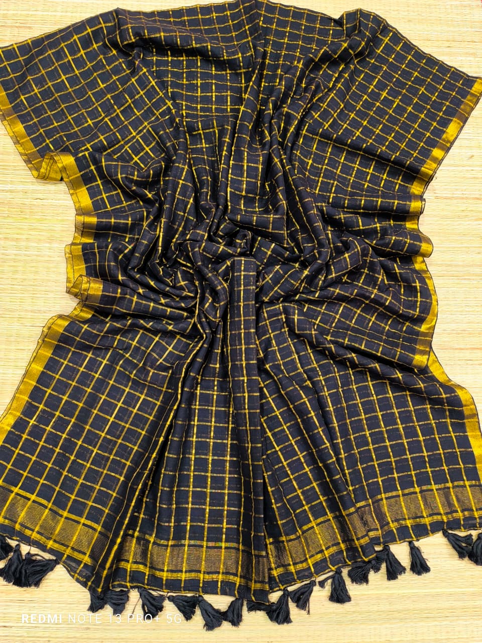 Elegant Office Wear – Pure 120 Count Mul Cotton Saree