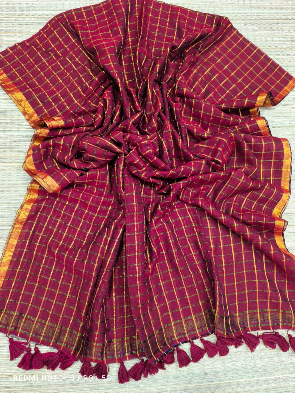 Elegant Office Wear – Pure 120 Count Mul Cotton Saree