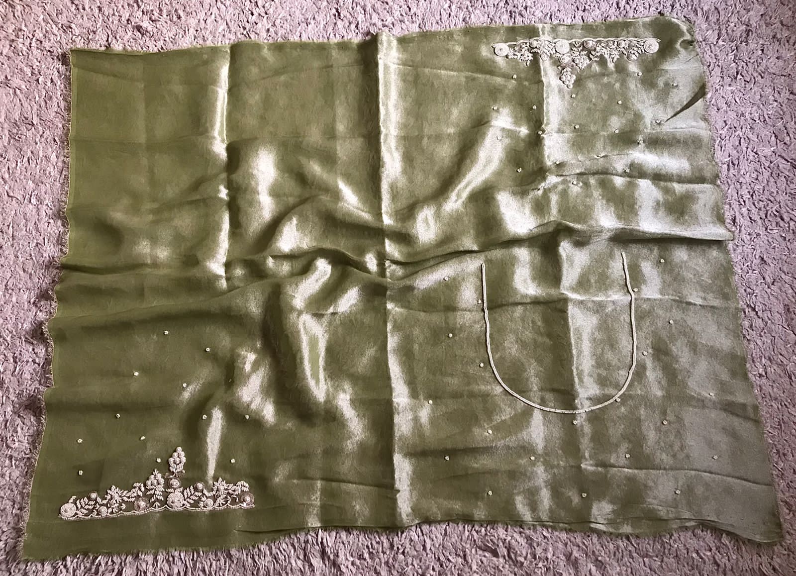 PISTACHIO GREEN KANCHIPURAM ZARI TISSUE SILK SAREE