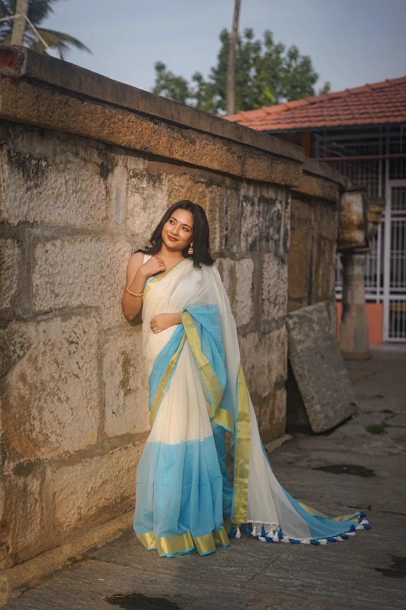 Pure Mul Cotton Saree – Self Body Care Inspired Premium Collection