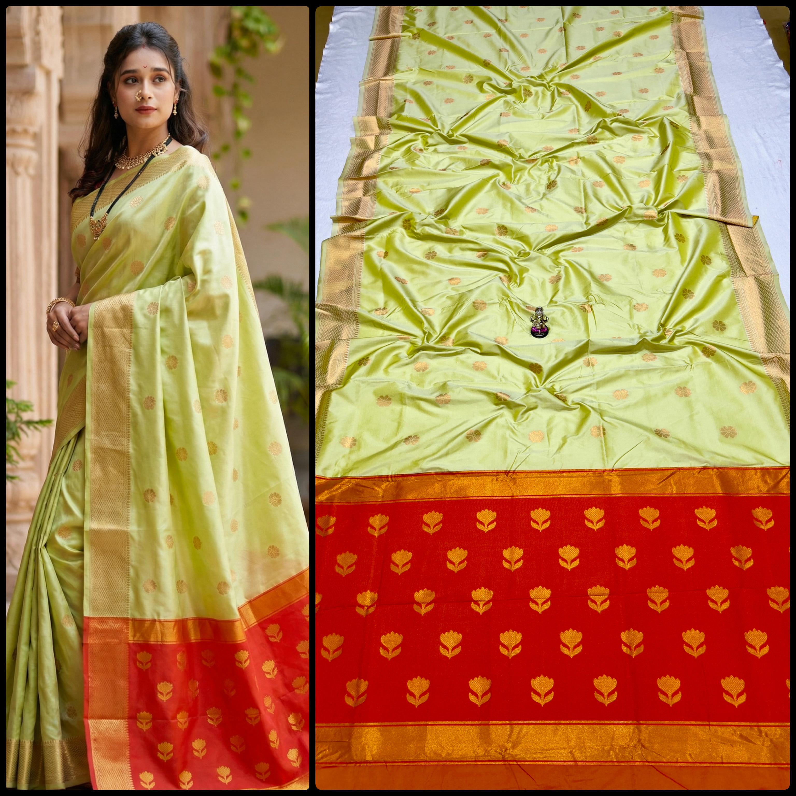Elegant Semi Maheshwari Paithani Saree