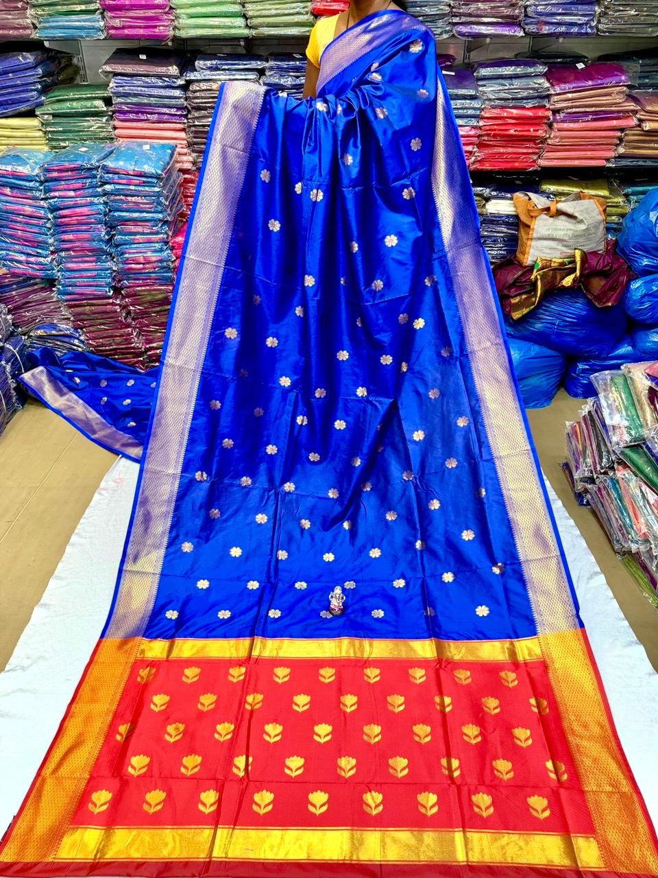 Elegant Semi Maheshwari Paithani Saree
