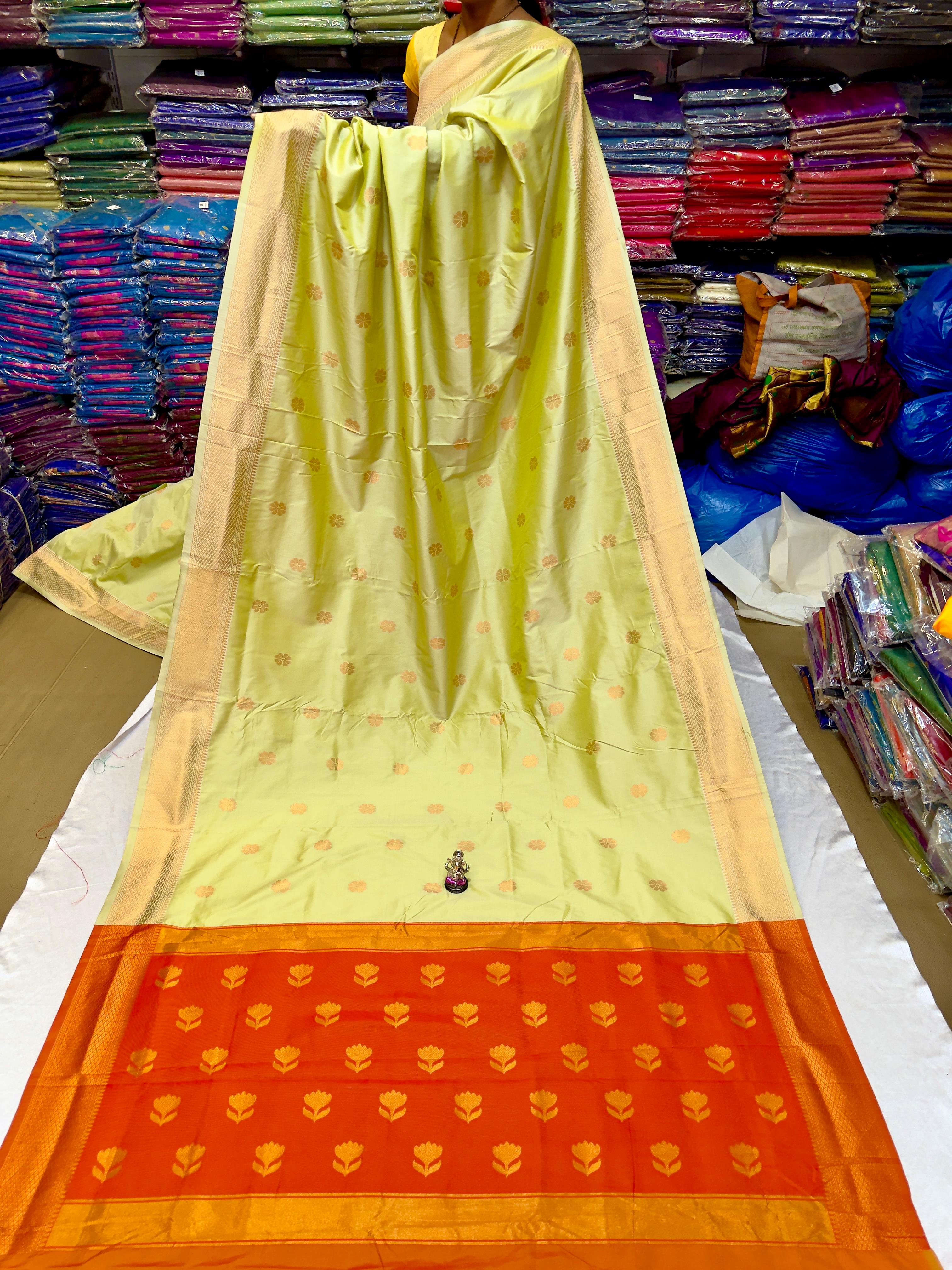 Elegant Semi Maheshwari Paithani Saree