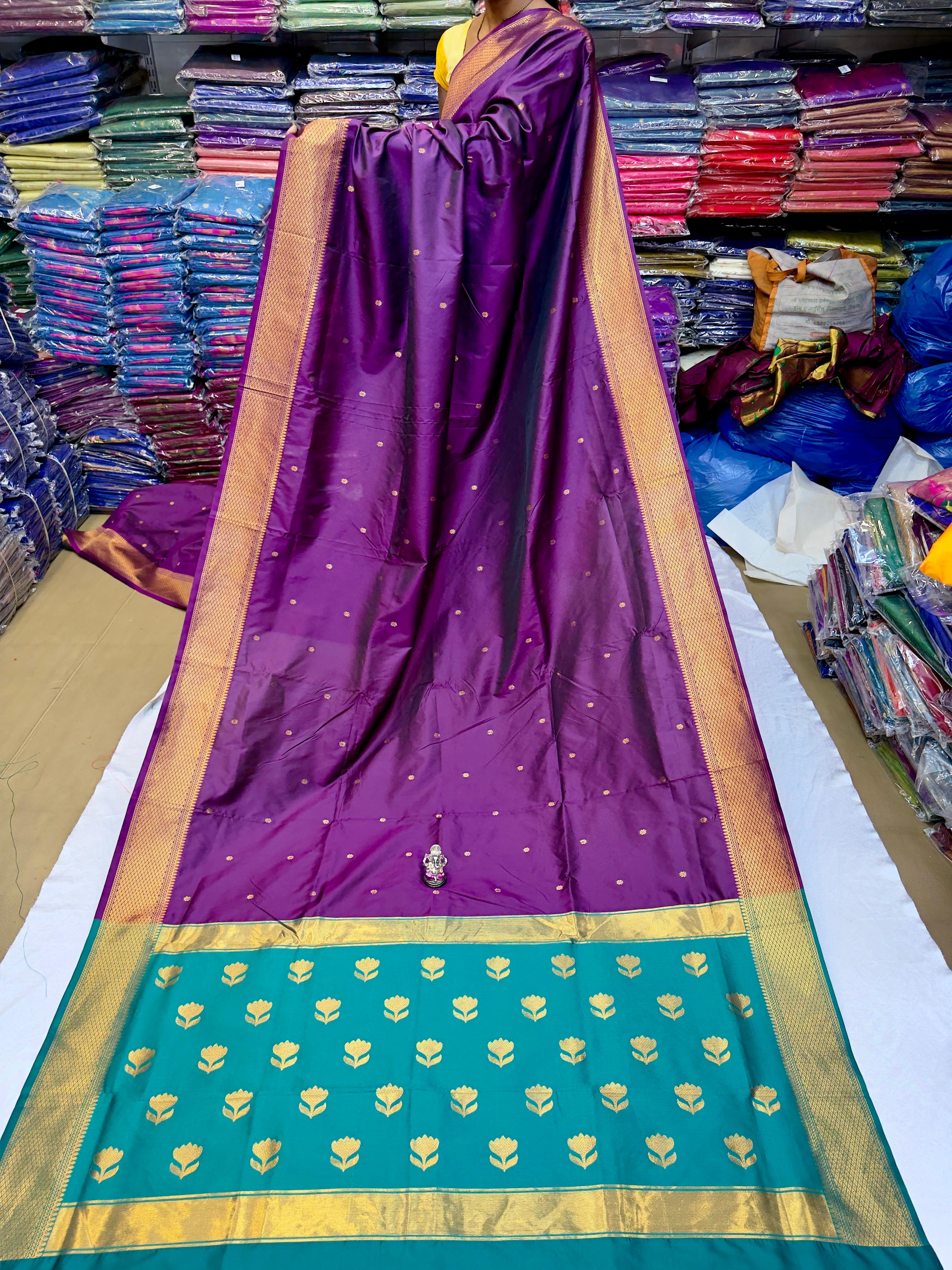 Elegant Semi Maheshwari Paithani Saree