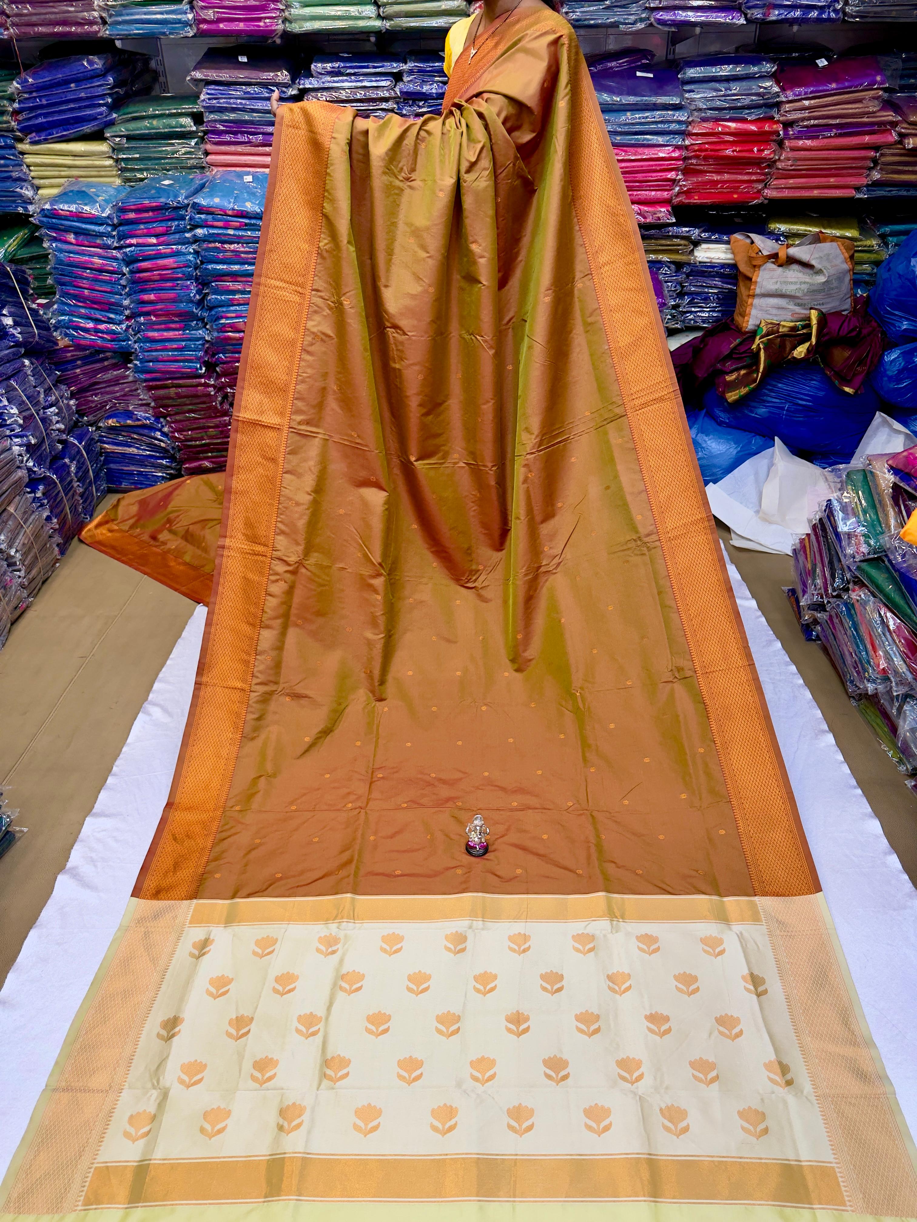 Elegant Semi Maheshwari Paithani Saree