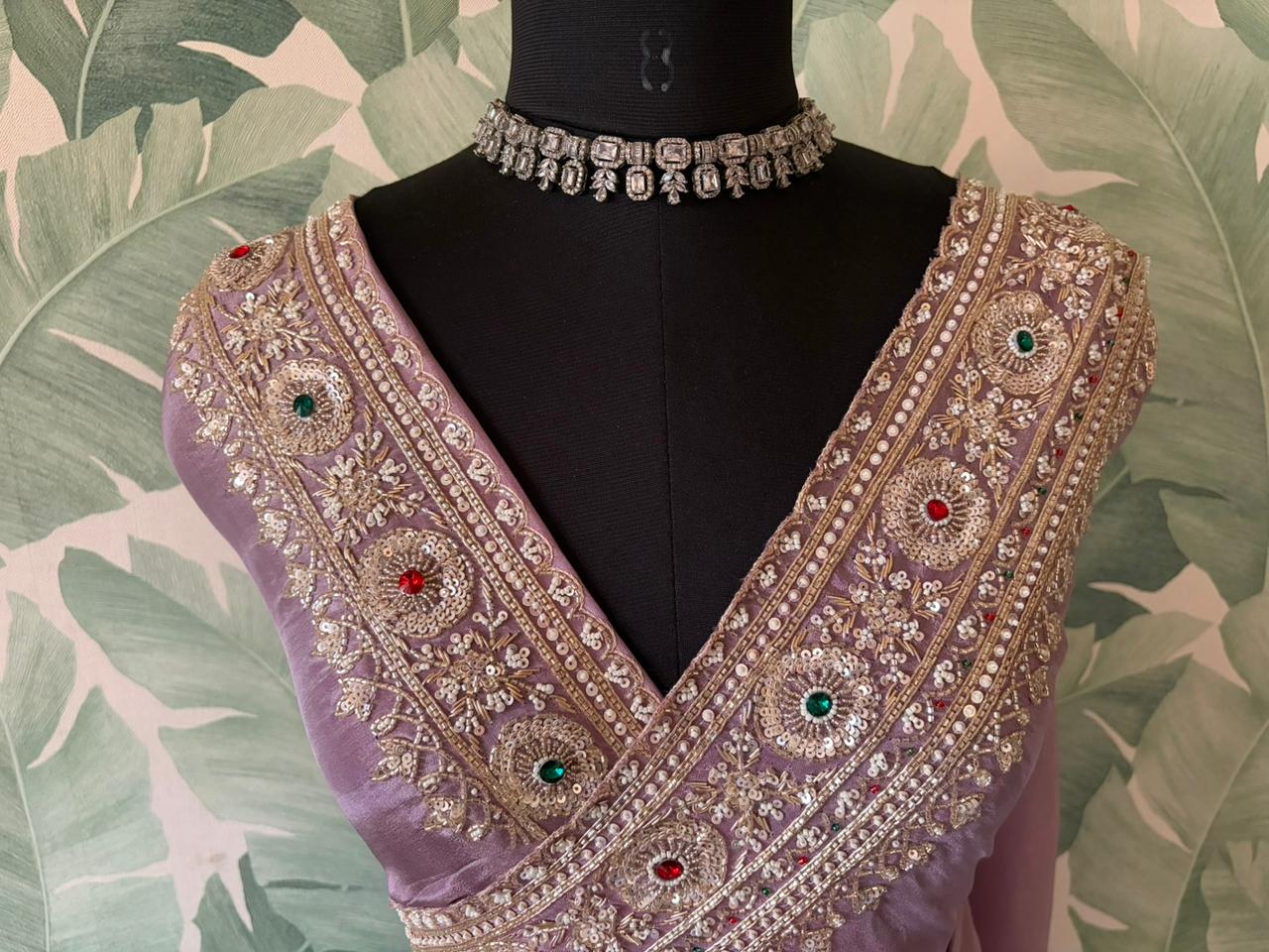 Rekha Ji Inspired Premium Pure Banarasi Zari Tissue Silk Saree with Rich Zardozi Handwork