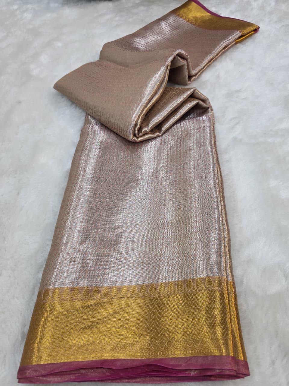 BANARASI PURE TISSUE BROCADE HANDLOOM WOVEN BEAUTIFUL SAREES