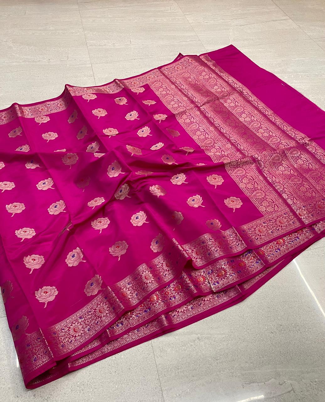Banarasi premium katan soft silk sarees dybal