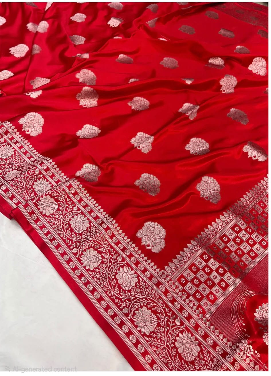 Beautiful Banaras Handloom Mashru Silk Woven Premium Quality Sarees