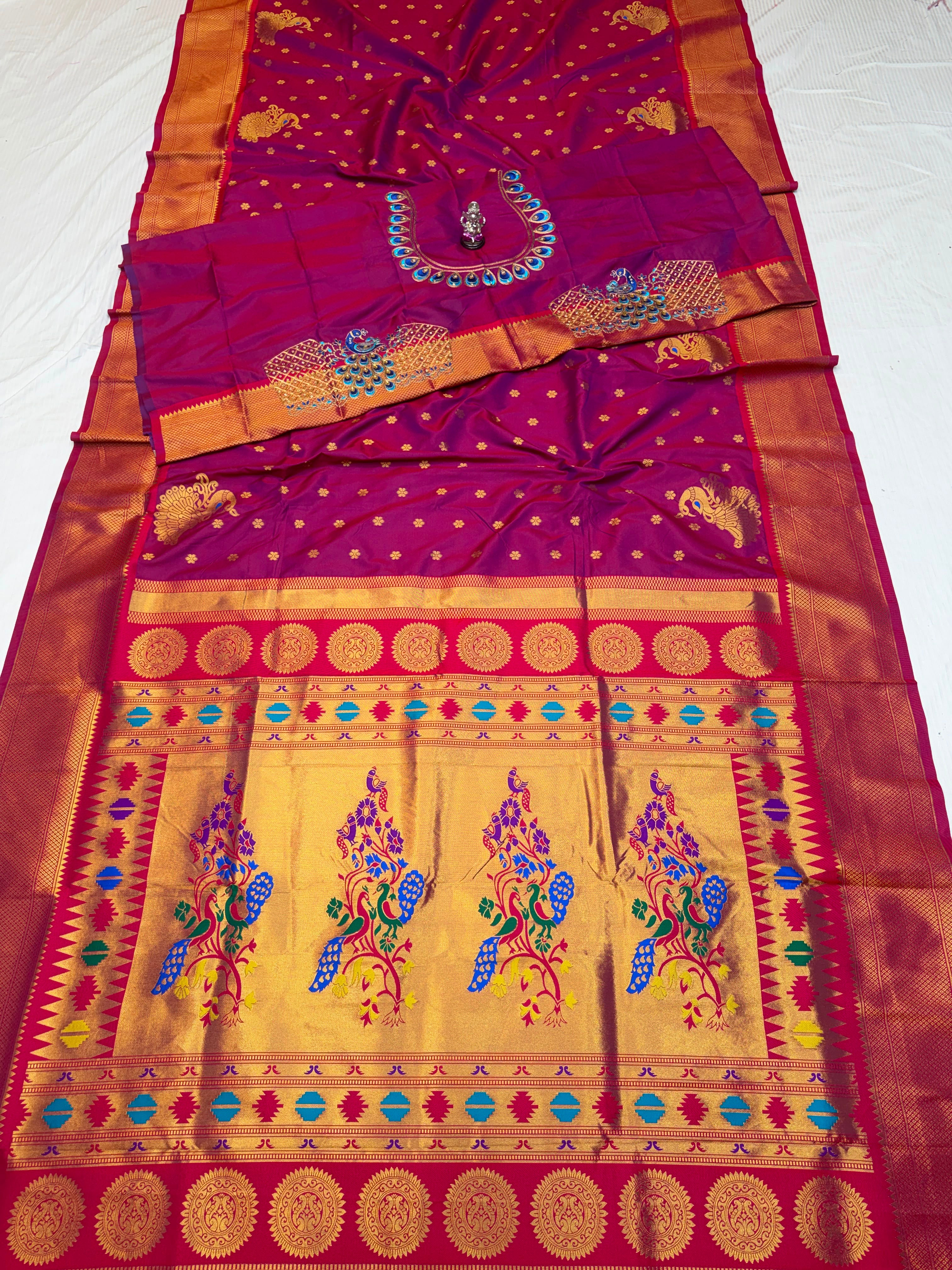 Saishaa Kalanjali Tana Silk Paithani Saree