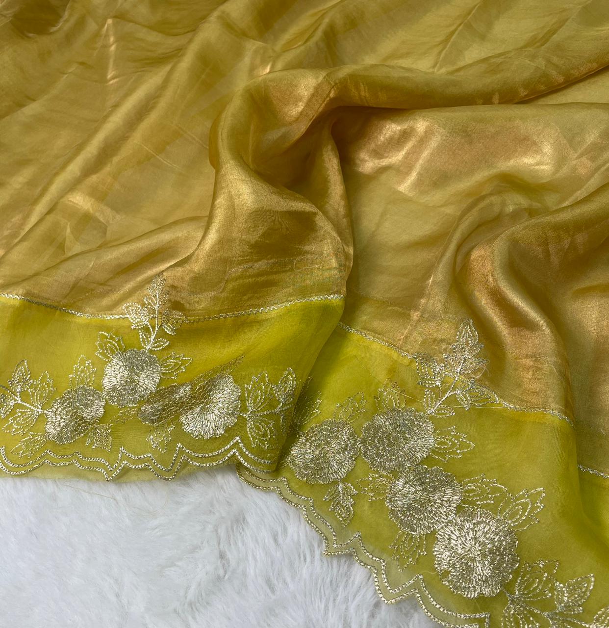 Banarasi Pure Tissue Embroidery Saree