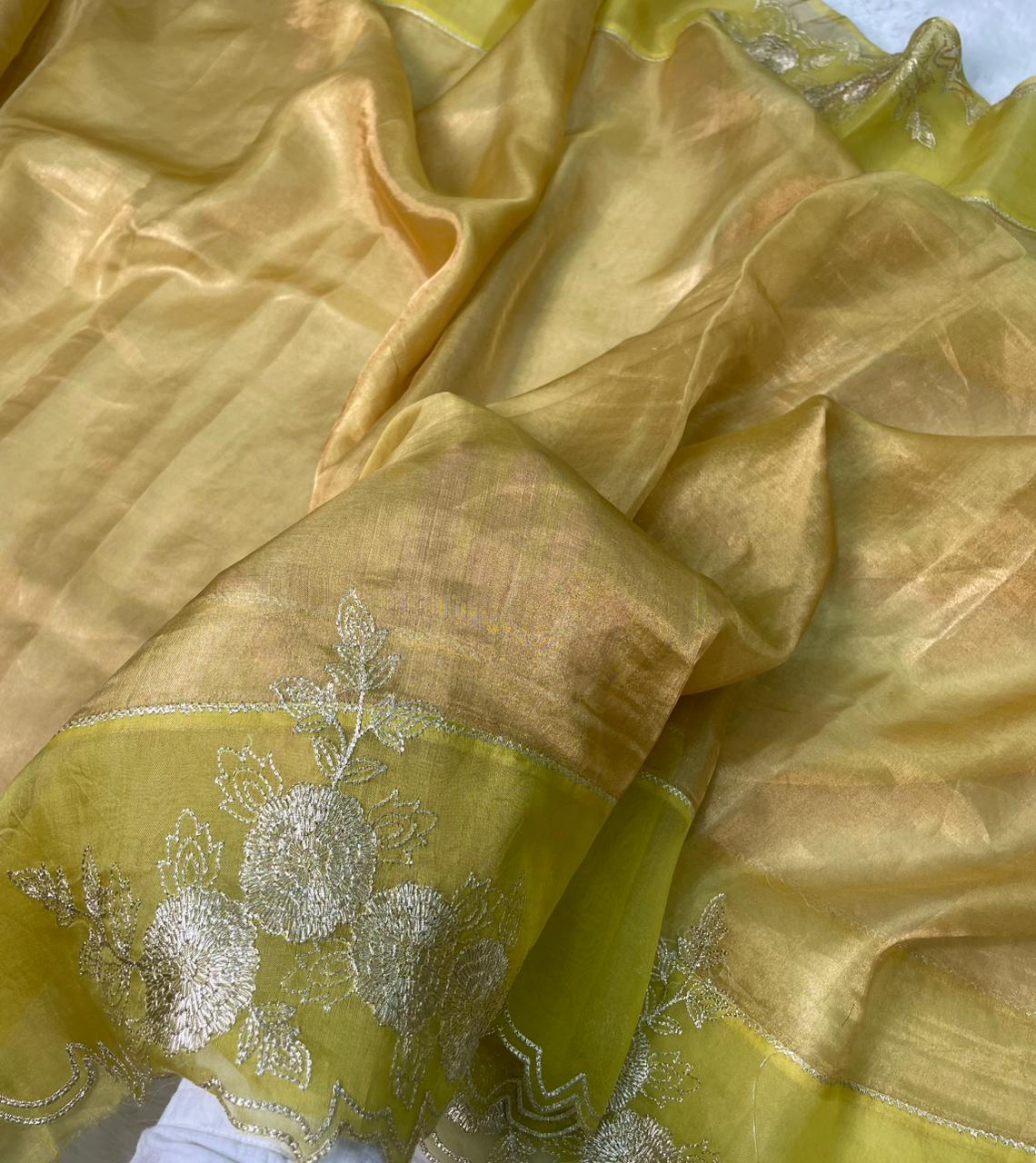 Banarasi Pure Tissue Embroidery Saree
