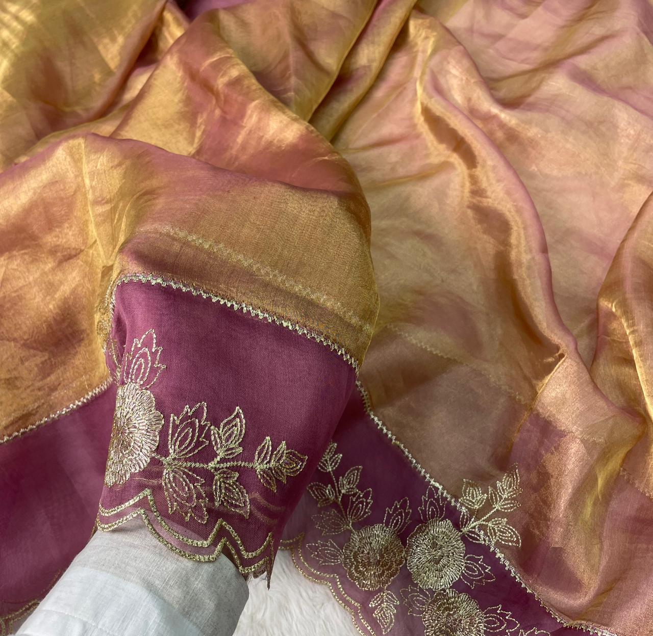 Banarasi Pure Tissue Embroidery Saree