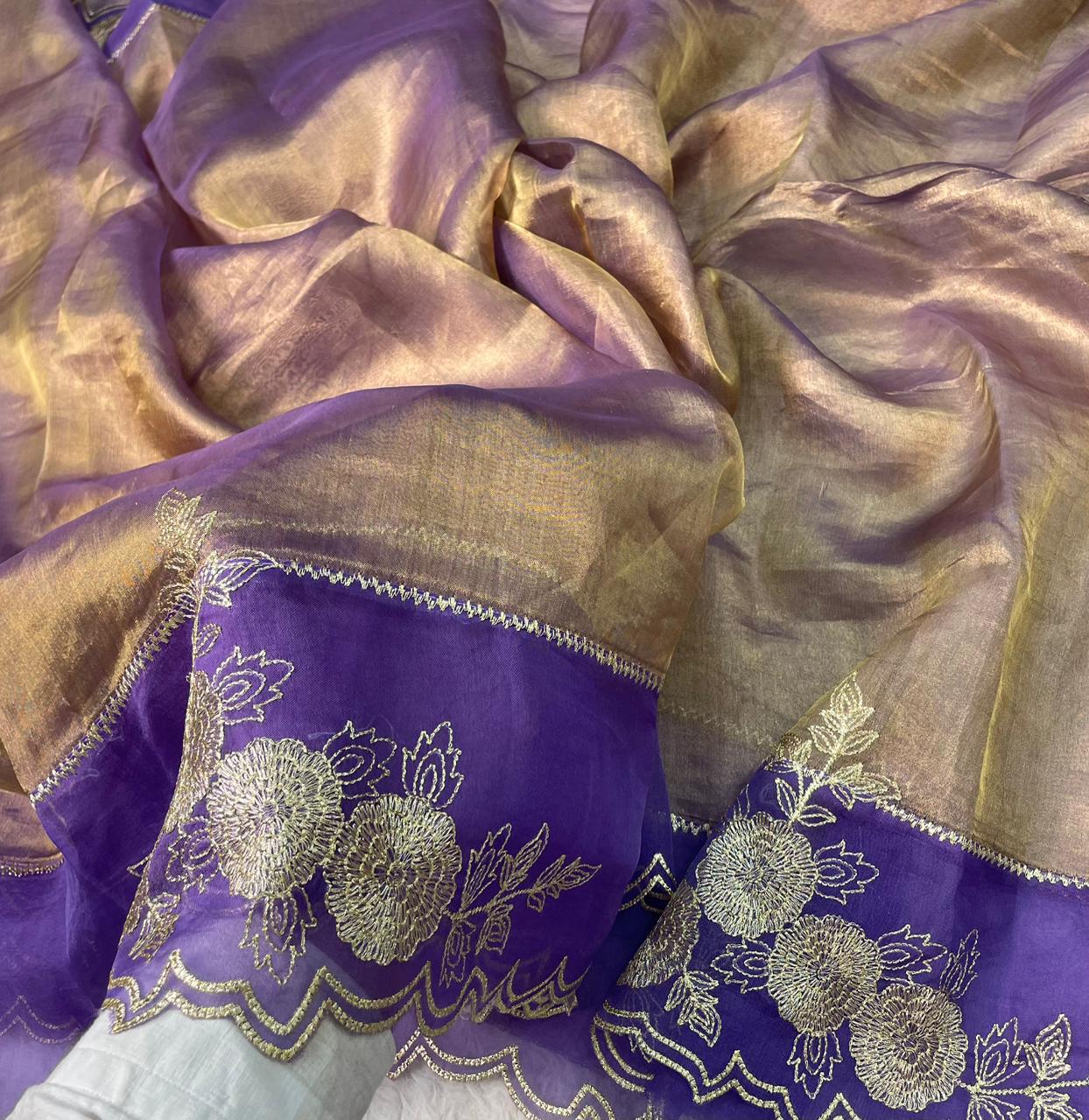 Banarasi Pure Tissue Embroidery Saree