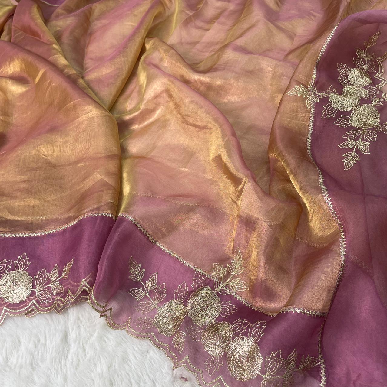 Banarasi Pure Tissue Embroidery Saree