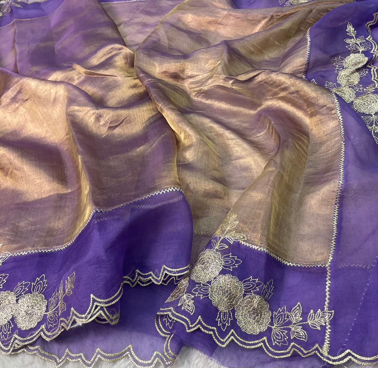 Banarasi Pure Tissue Embroidery Saree