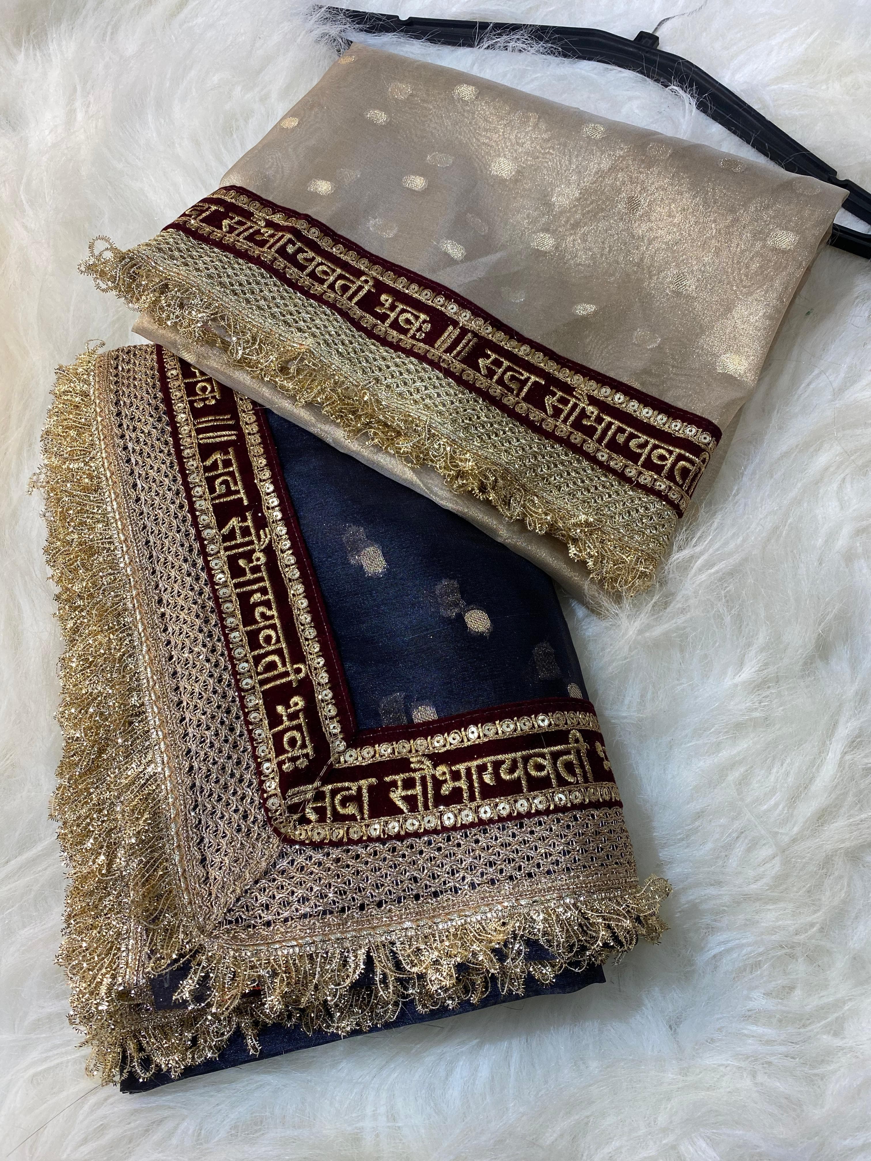 Beautiful Banarasi Soft Tissue Silk Dulhan Ki Saree