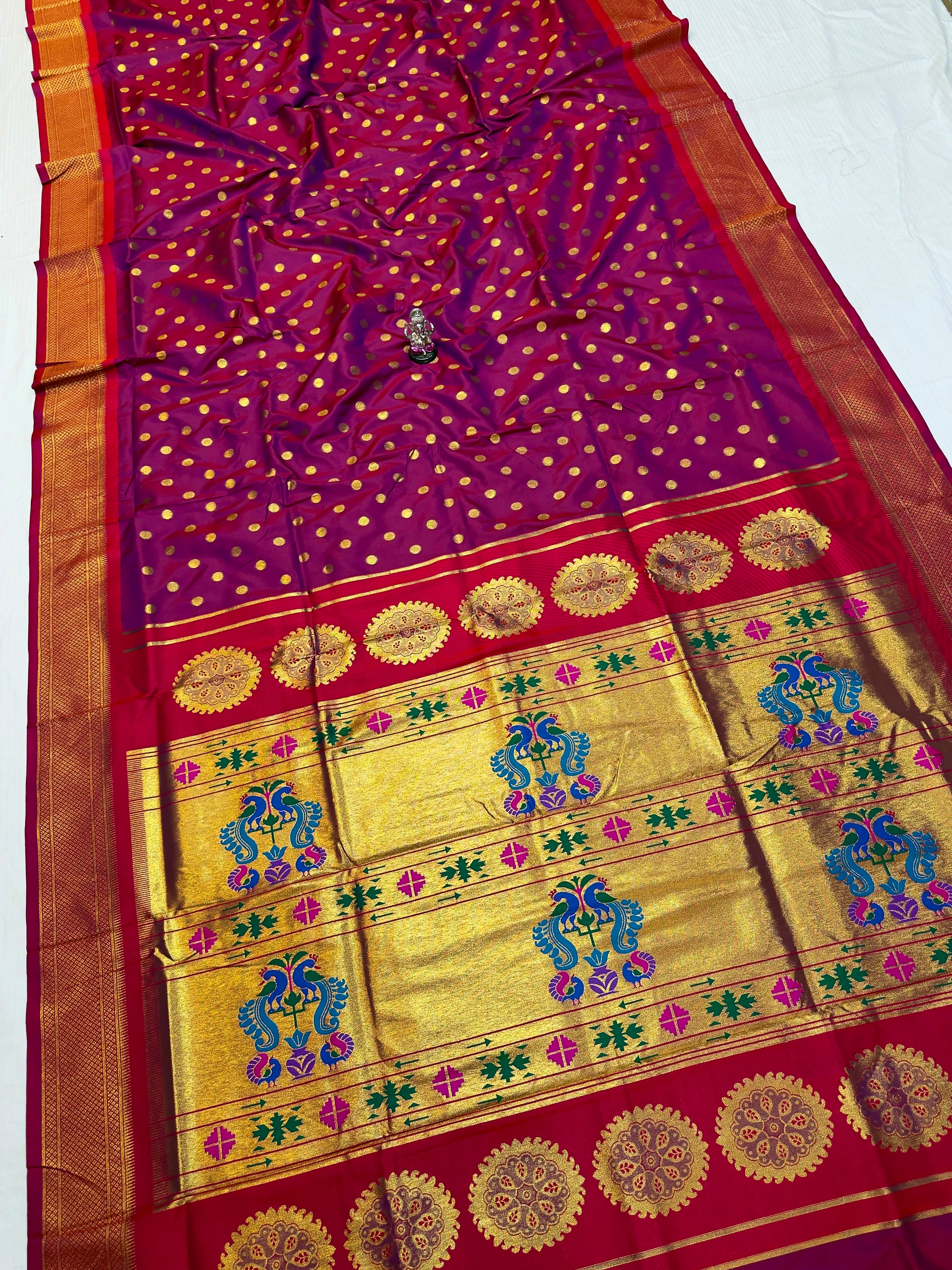 Kajal Kalanjali Paithani Premium Tana Silk Saree