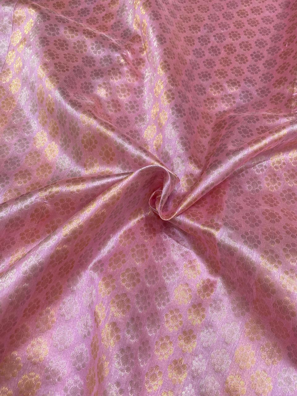 Chanderi Handloom Pattu Silk Saree With Blouse