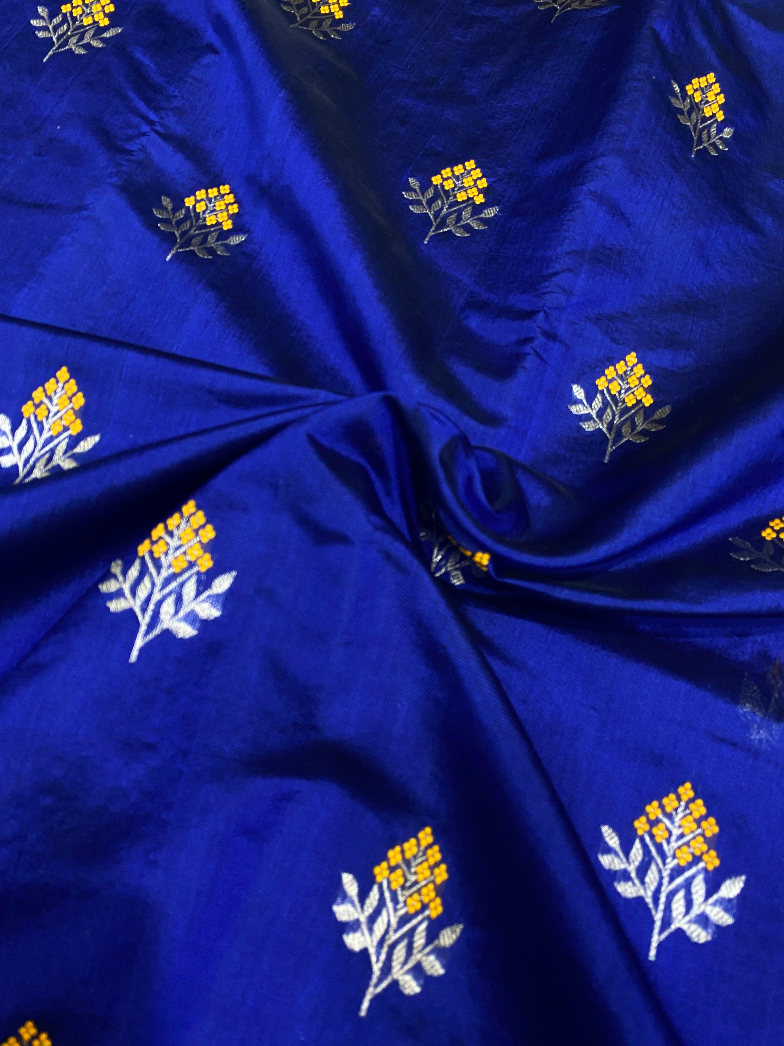Chanderi Handloom Pattu Tissue Silk Saree With Blouse