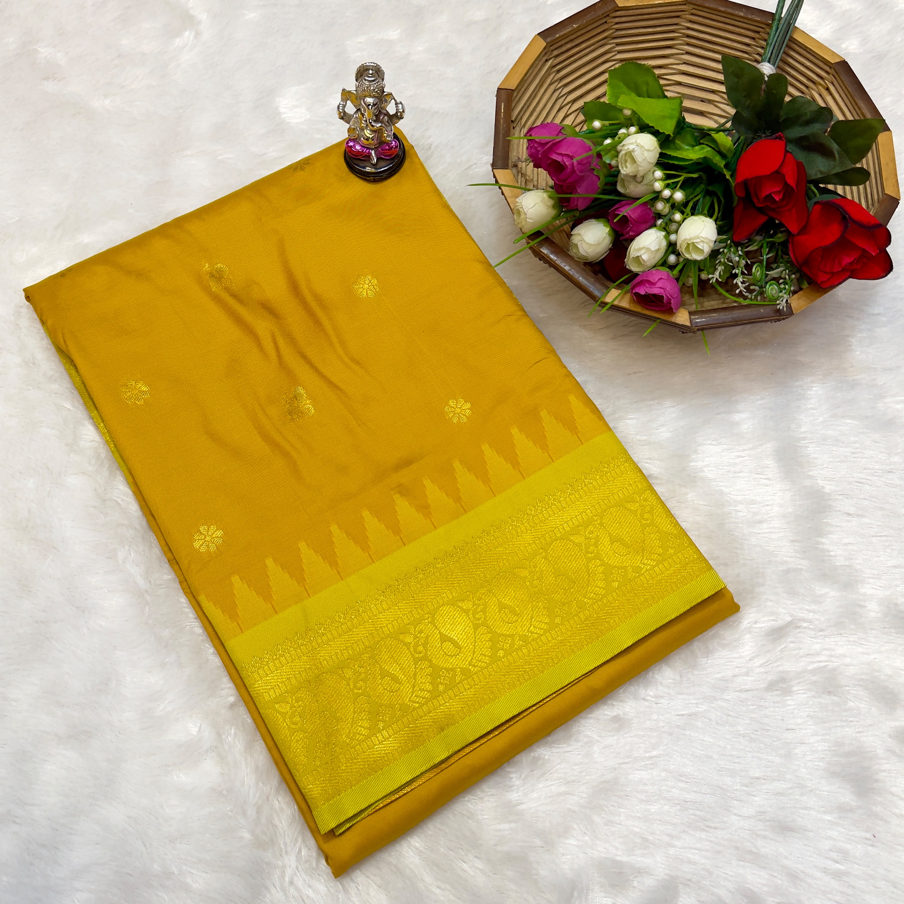 Designer Half Silk Gadwal Paithani Saree In Premium Katan Silk