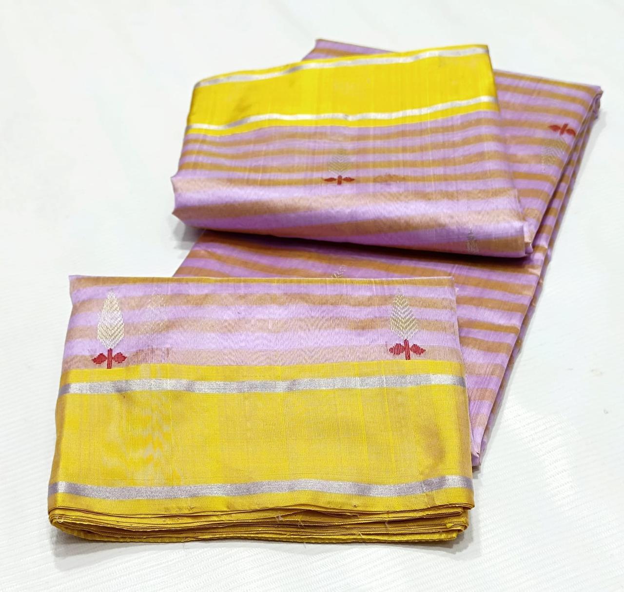 Premium Chanderi Pattu Silk Saree with Elegant Resham Border