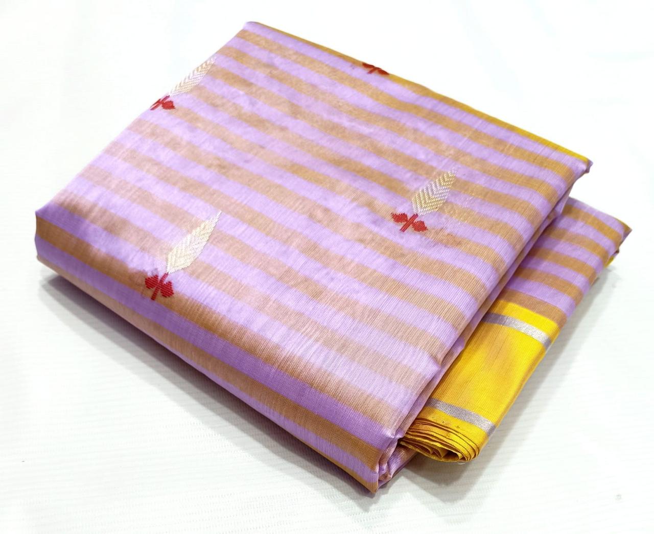 Premium Chanderi Pattu Silk Saree with Elegant Resham Border