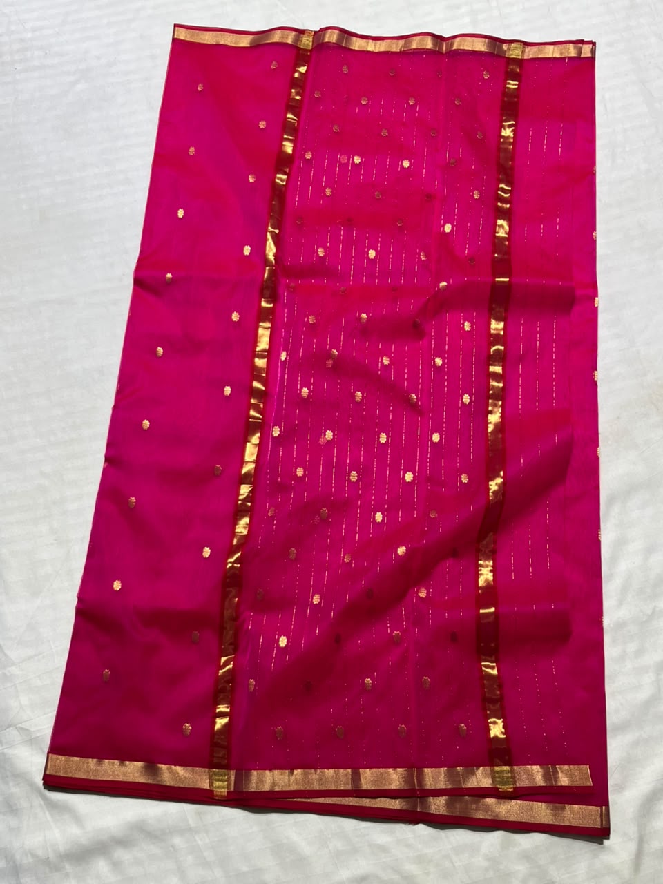 Pink Premium Katan Silk Saree with Elegant Small Zari Border