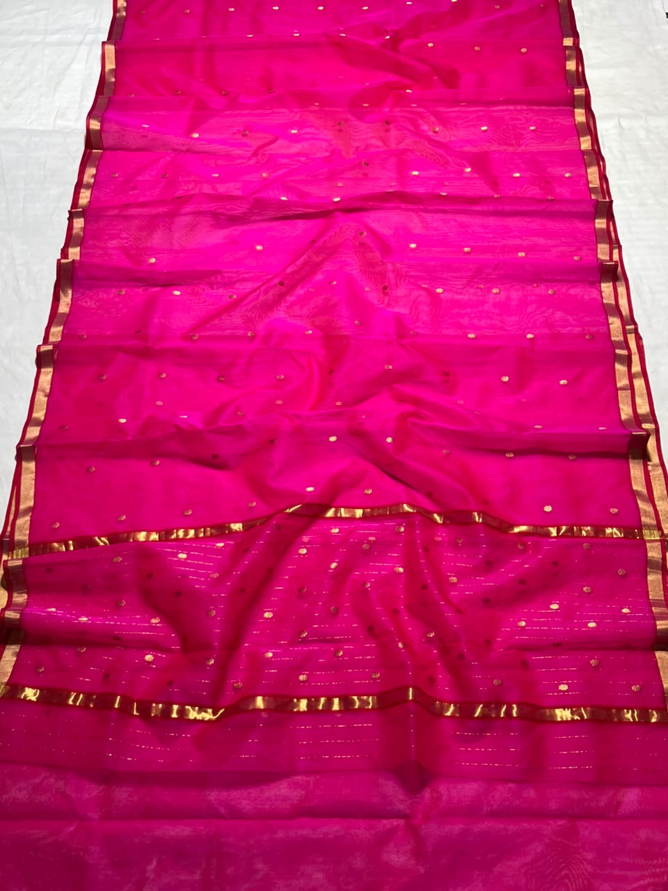 Pink Premium Katan Silk Saree with Elegant Small Zari Border