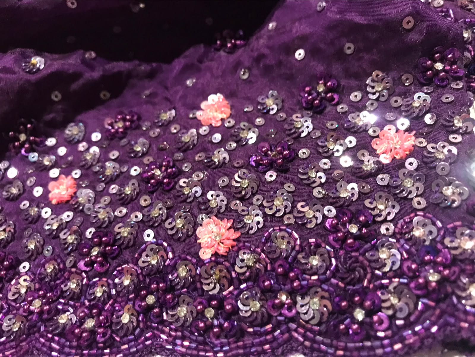 Designer Party Wear Iconic Purple Premium Pure Satin Organza Silk Saree With Heavy Handwork