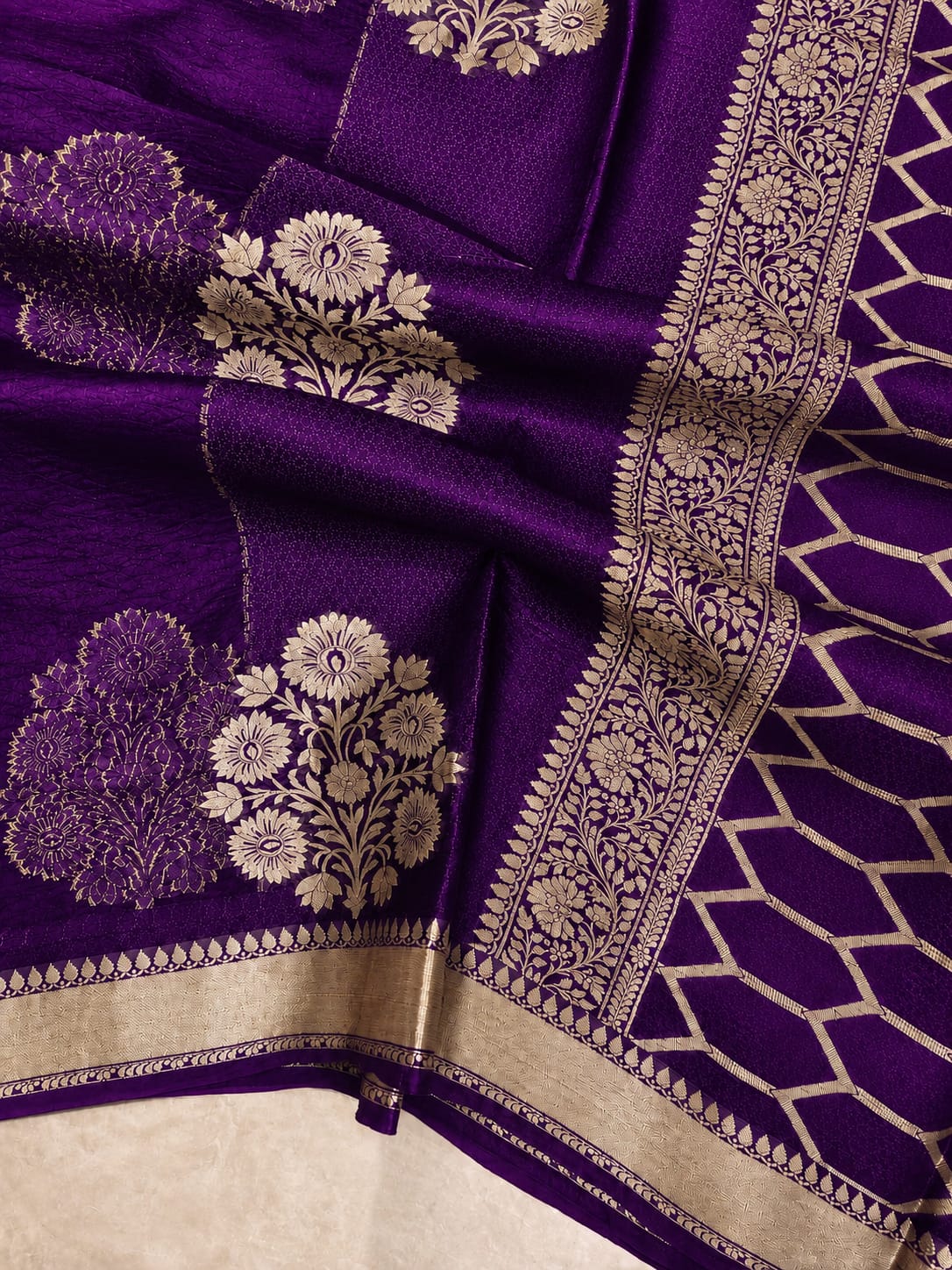 Beautiful Banaras Soft Raw Mango Silk Woven Premium Quality Saree