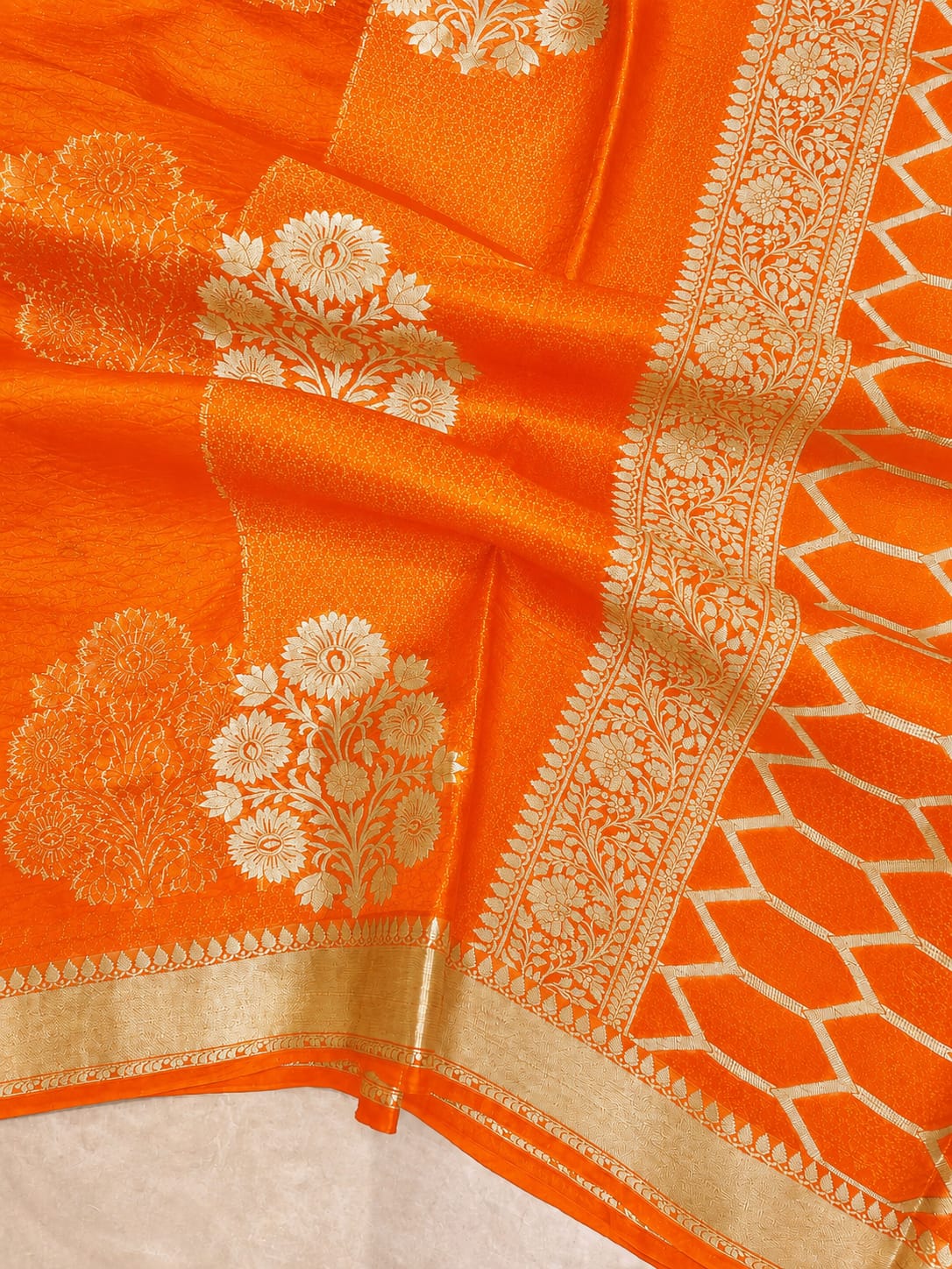Beautiful Banaras Soft Raw Mango Silk Woven Premium Quality Saree