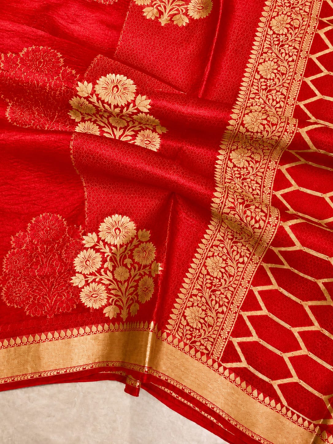 Beautiful Banaras Soft Raw Mango Silk Woven Premium Quality Saree