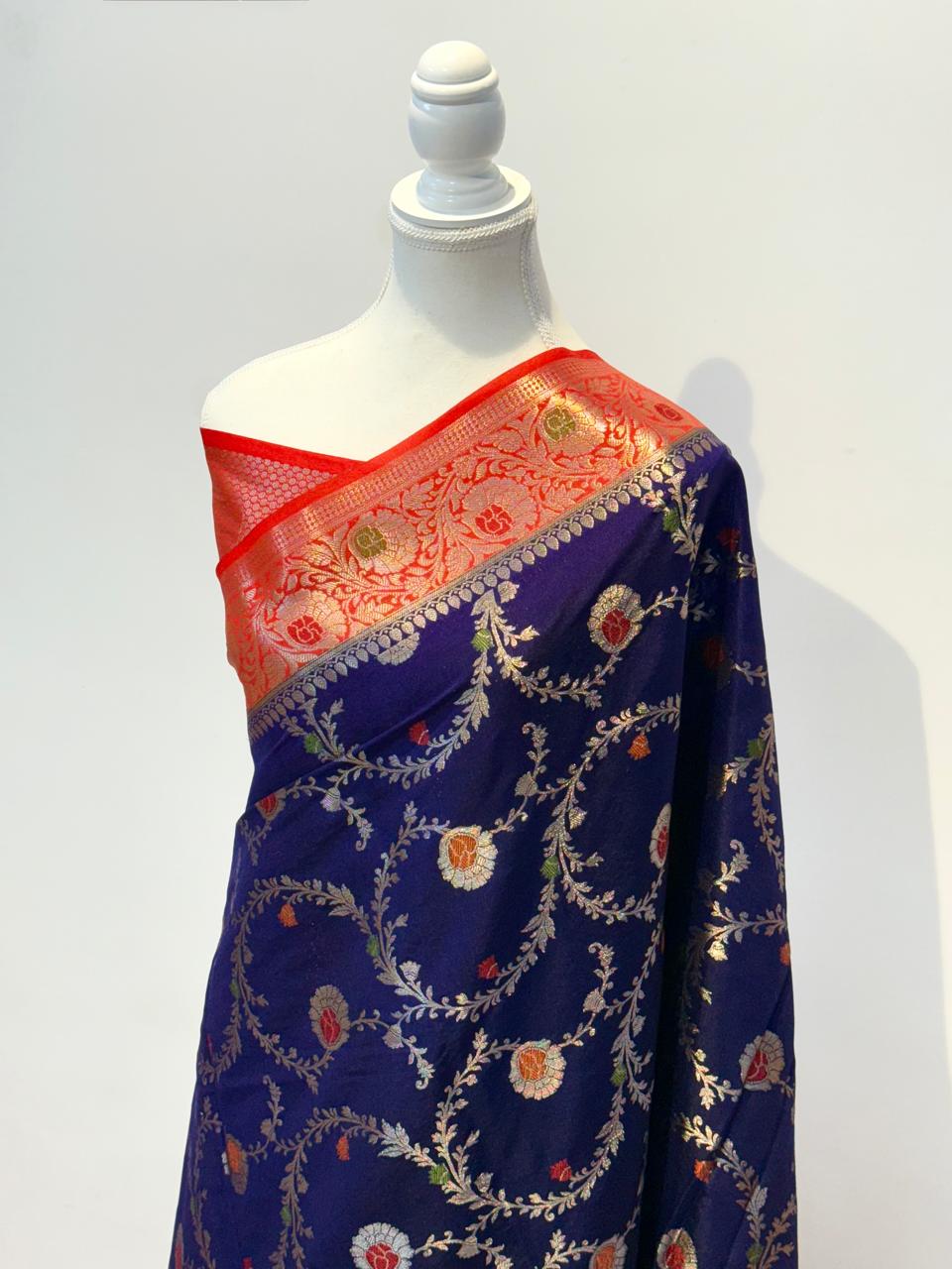 BEAUTIFUL BANARAS SOFT MEENAKARI JAAL WOVEN CHINIYA KATAN SILK PREMIUM QUALITY SAREES