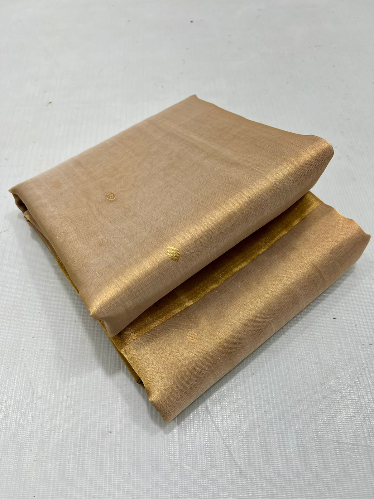 Zari Weaving Tissue Chanderi Handloom Silk Saree