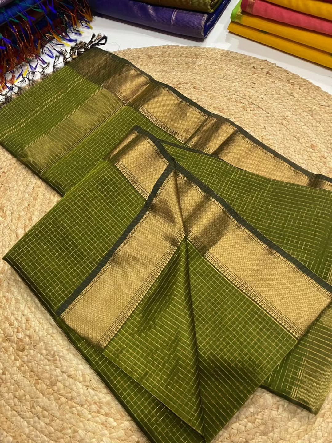 MAHESHWARI HANDLOOM SILK BY COTTON SAREE