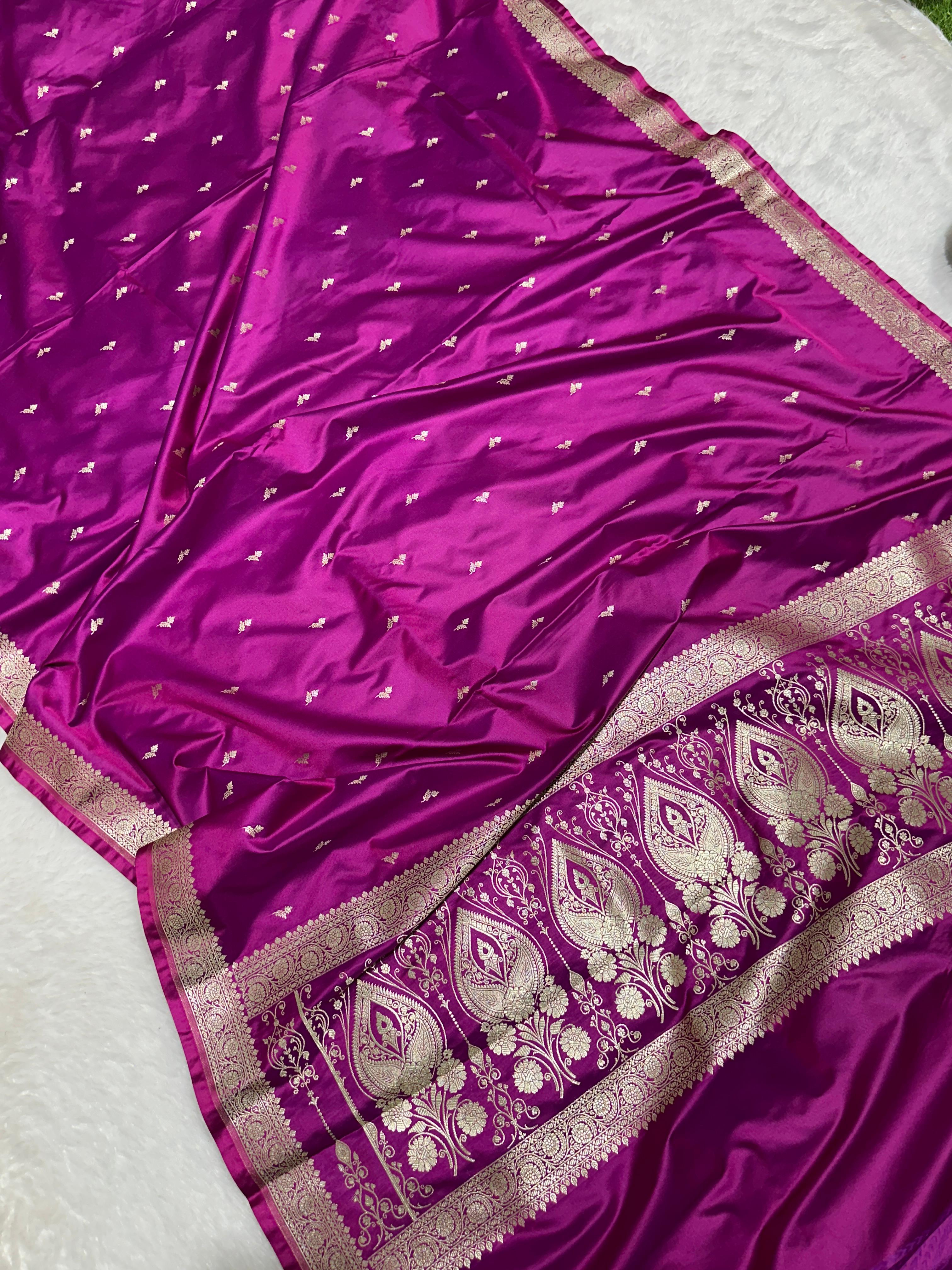 BANARASI HANDLOOM  VERY HIGH QUALITY PURE MASHRU SILK BEAUTIFUL SAREES