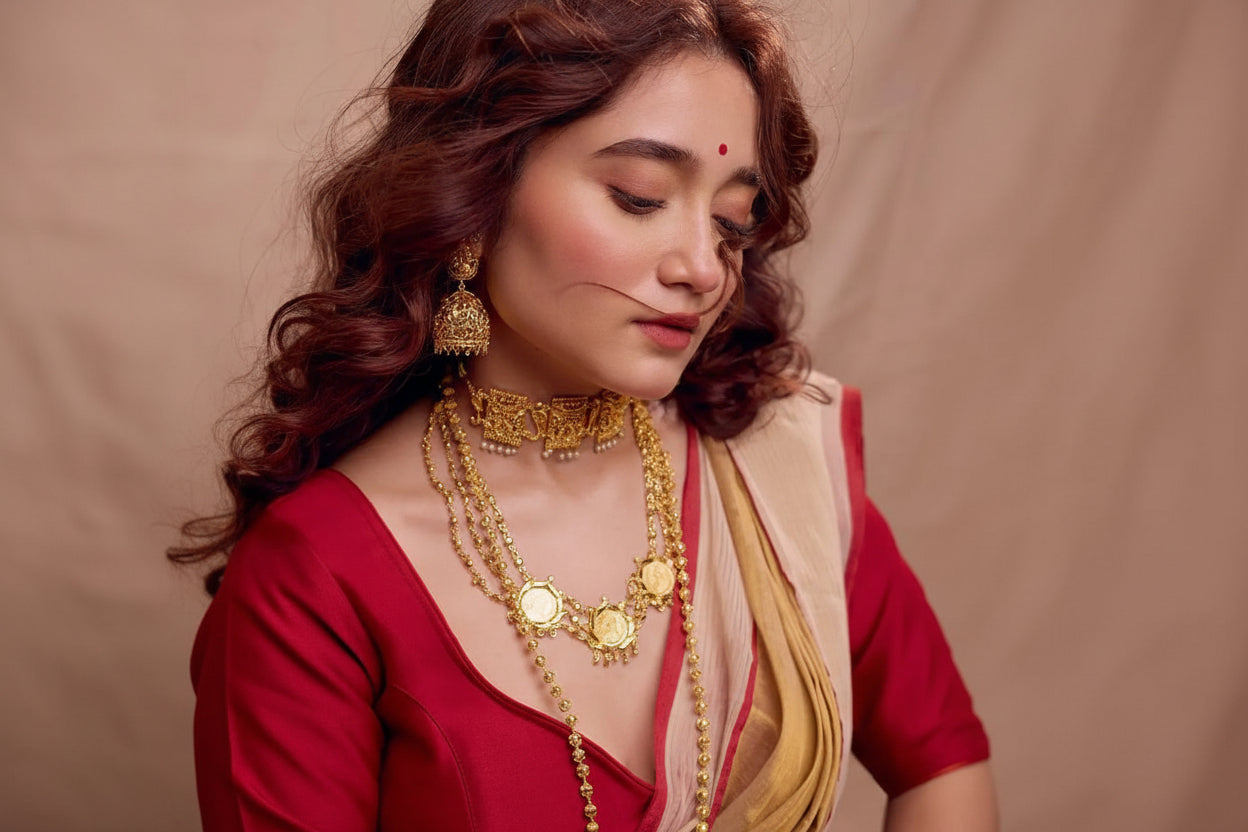 Beautiful Red Skart Broder Mul Tissue Saree with Blouse Piece – Premium Handwoven