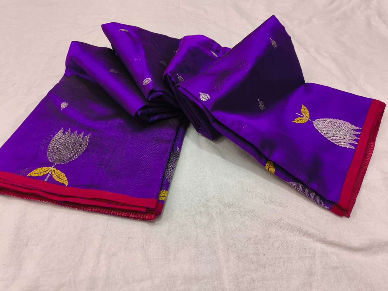 Chanderi Handloom Saree with Ghani Butte Minakari Work