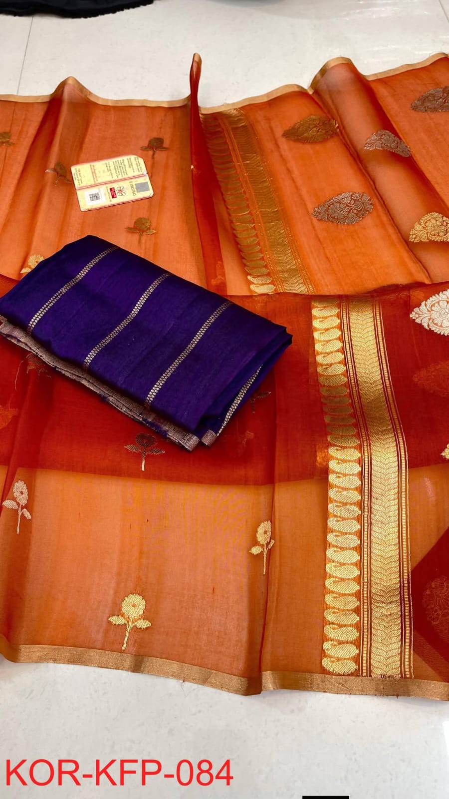BANARASI PURE KORA ORGANZA HANDLOOM SILK SAREE