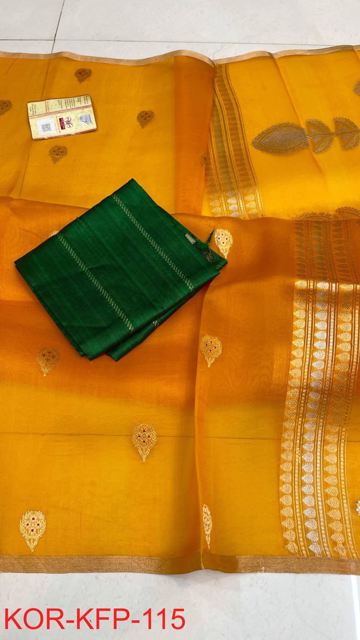 BANARASI PURE KORA ORGANZA HANDLOOM SILK SAREE