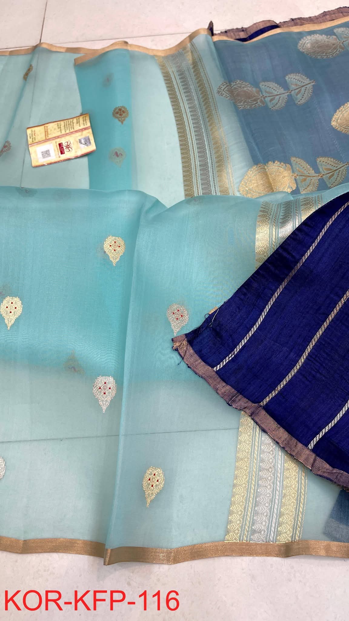 BANARASI PURE KORA ORGANZA HANDLOOM SILK SAREE